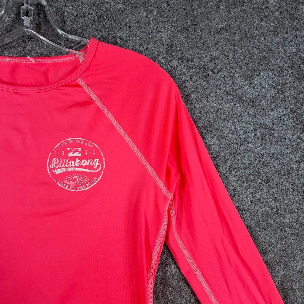 Billabong Rash Guard Swim Shirt Womens Coral Reef Bare Lady Long-Sleeve Crewneck